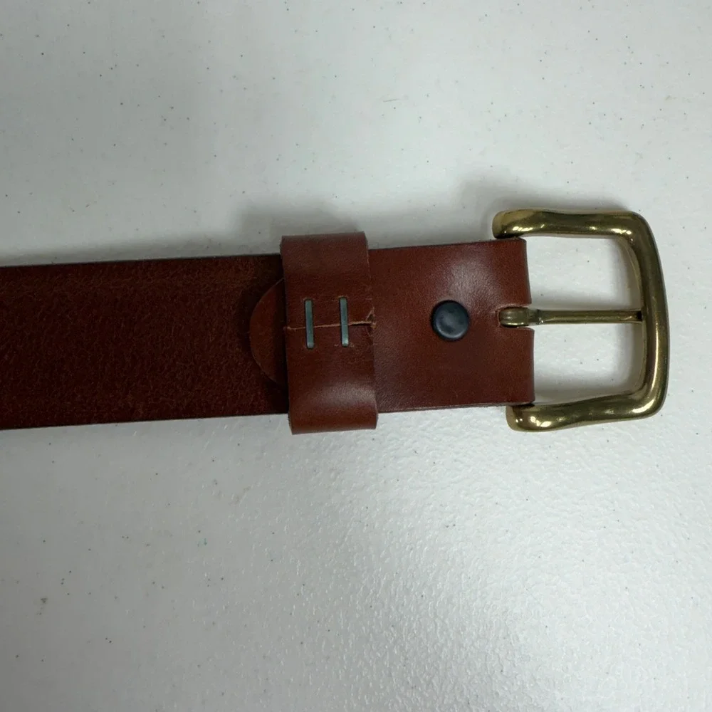 Carhartt Mens 36 Leather Work Belt Brass Buckle Rugged Casual Brown Gorpcore